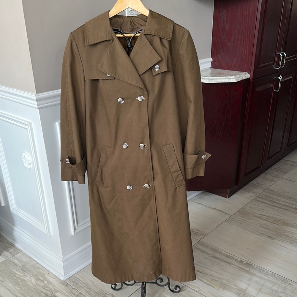 Brown Double-Breasted Trench Coat